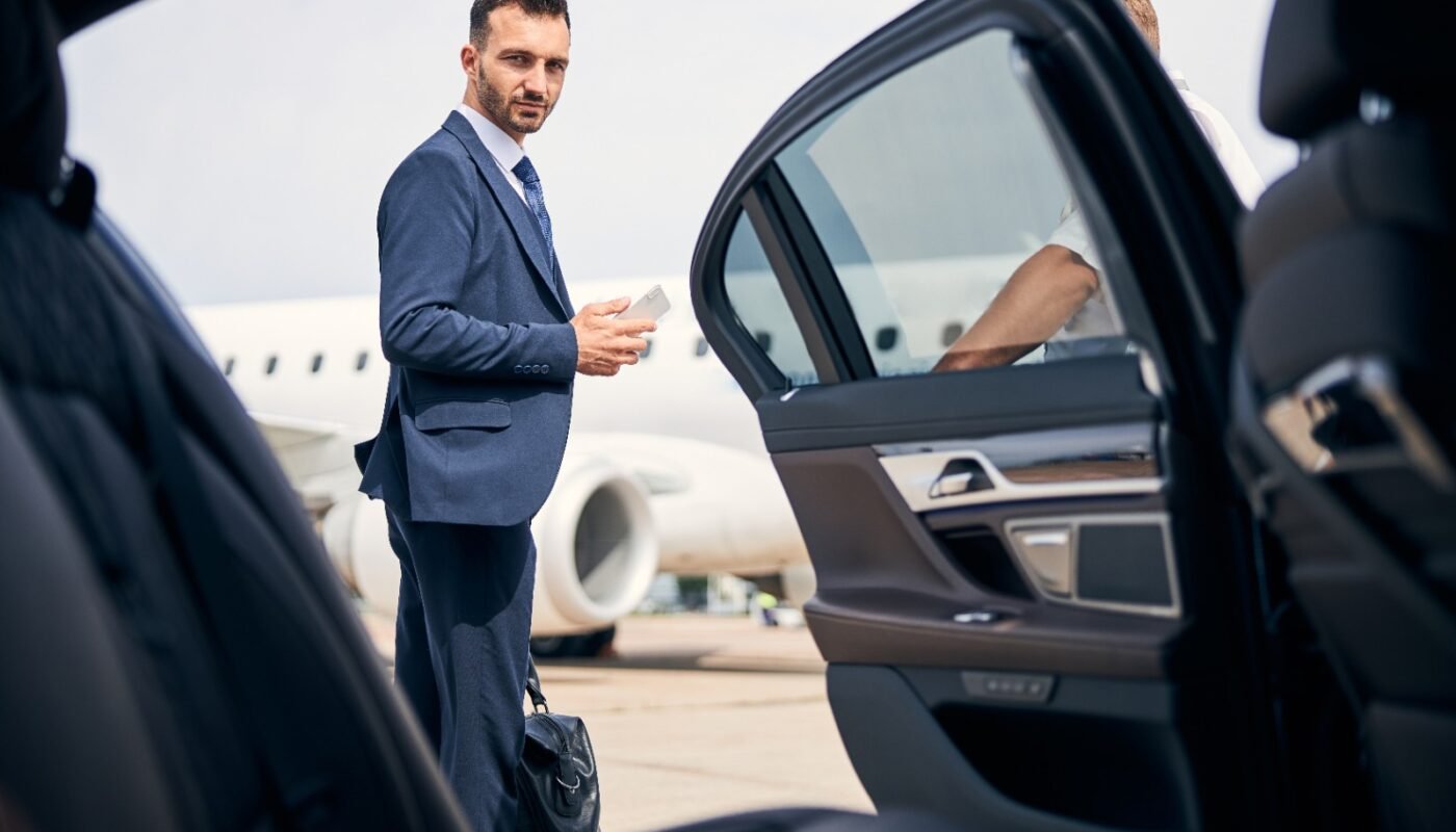 Chauffeur meeting a passenger at the airport