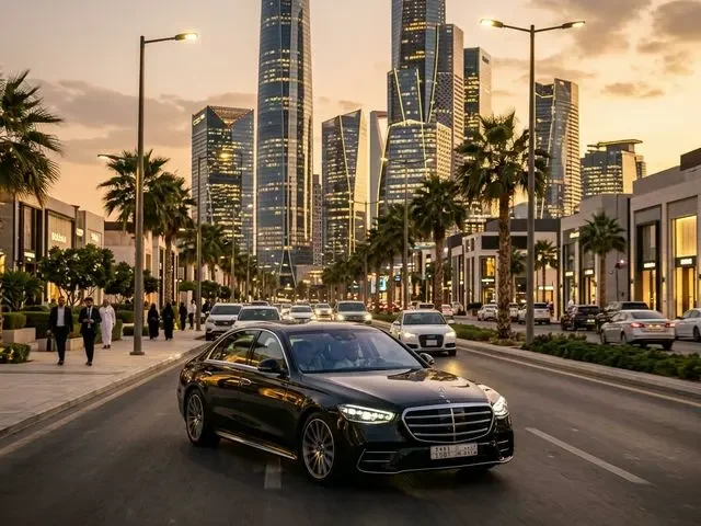VIP executive transfer in a premium vehicle