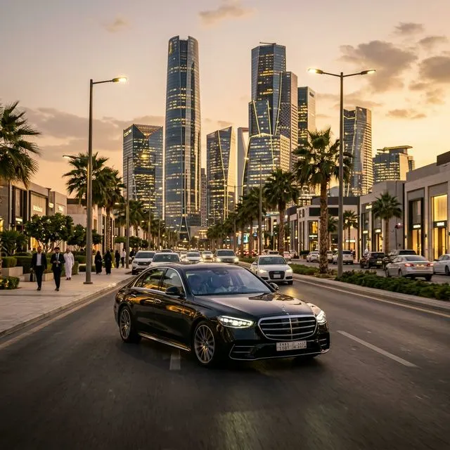 VIP executive transfer in a premium vehicle