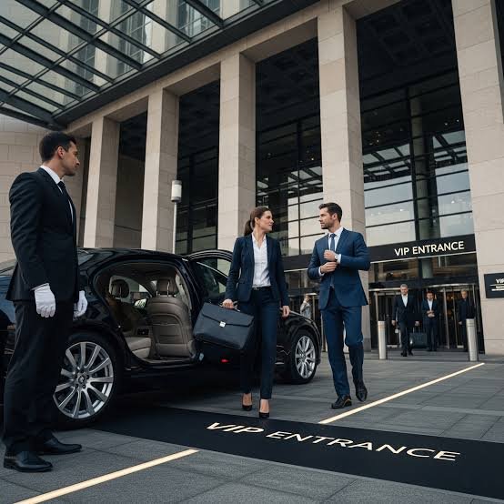 Artist transfer in a private luxury vehicle