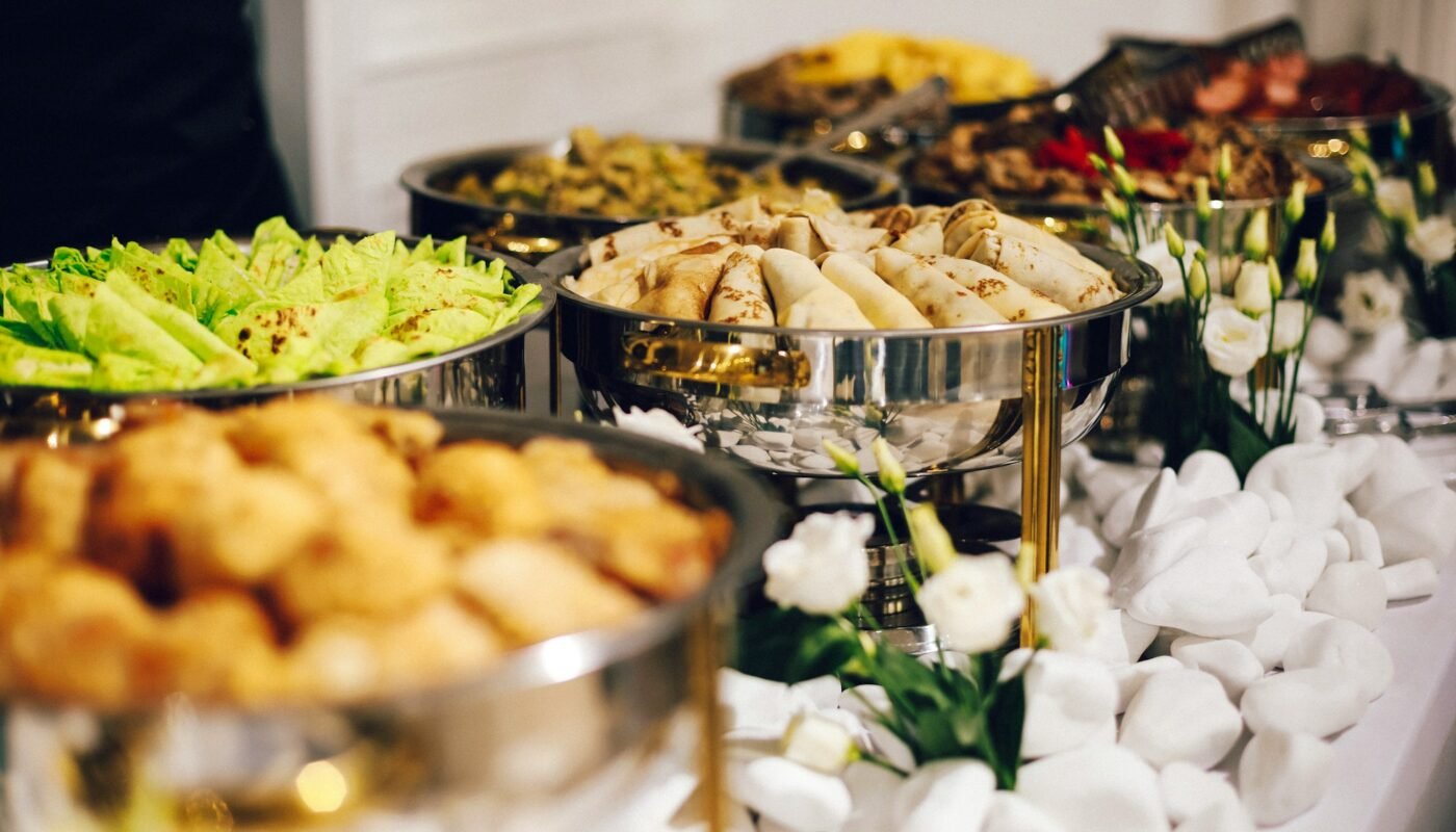 Elegant catering set-up for an event