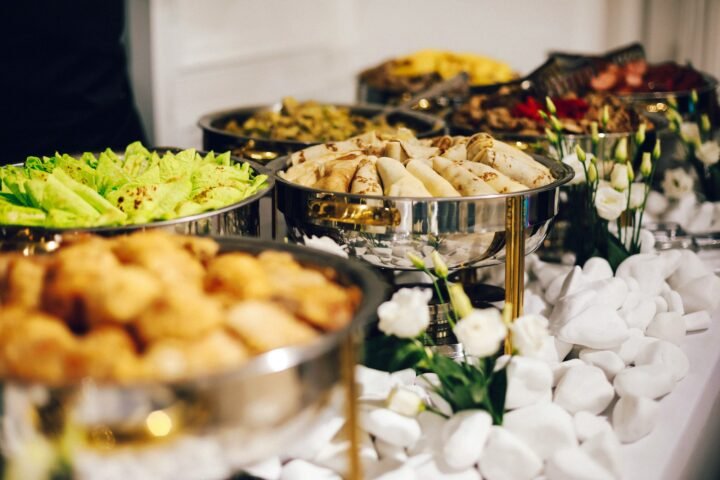 Elegant catering set-up for an event