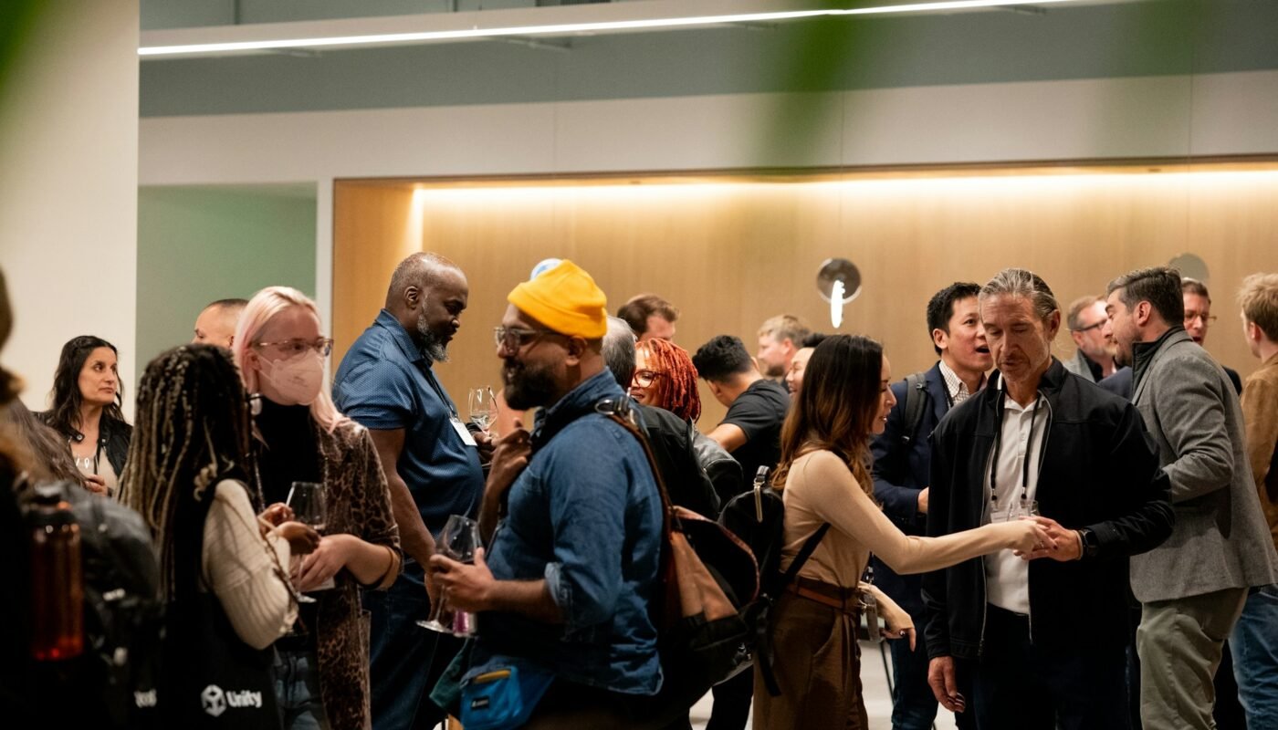 Guests arriving at an event venue