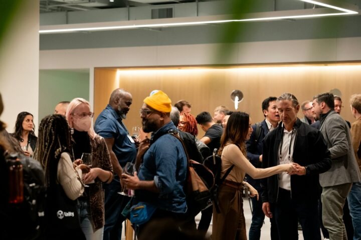 Guests arriving at an event venue