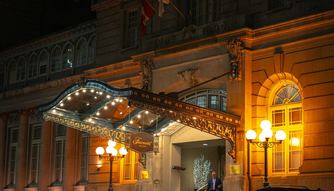 Guests being dropped off at a venue entrance
